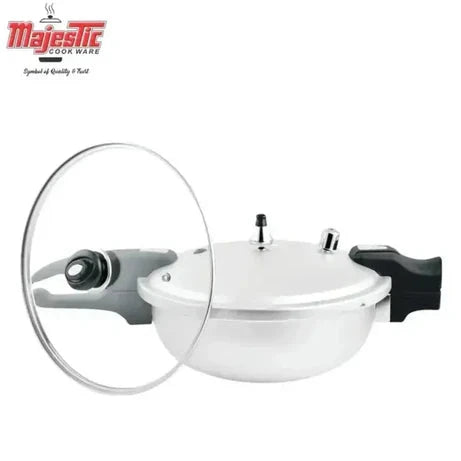 LW-02 Elite Wok 10 Ltr Cooker with Glass Lid Kitchen / dining majestic Cookware 